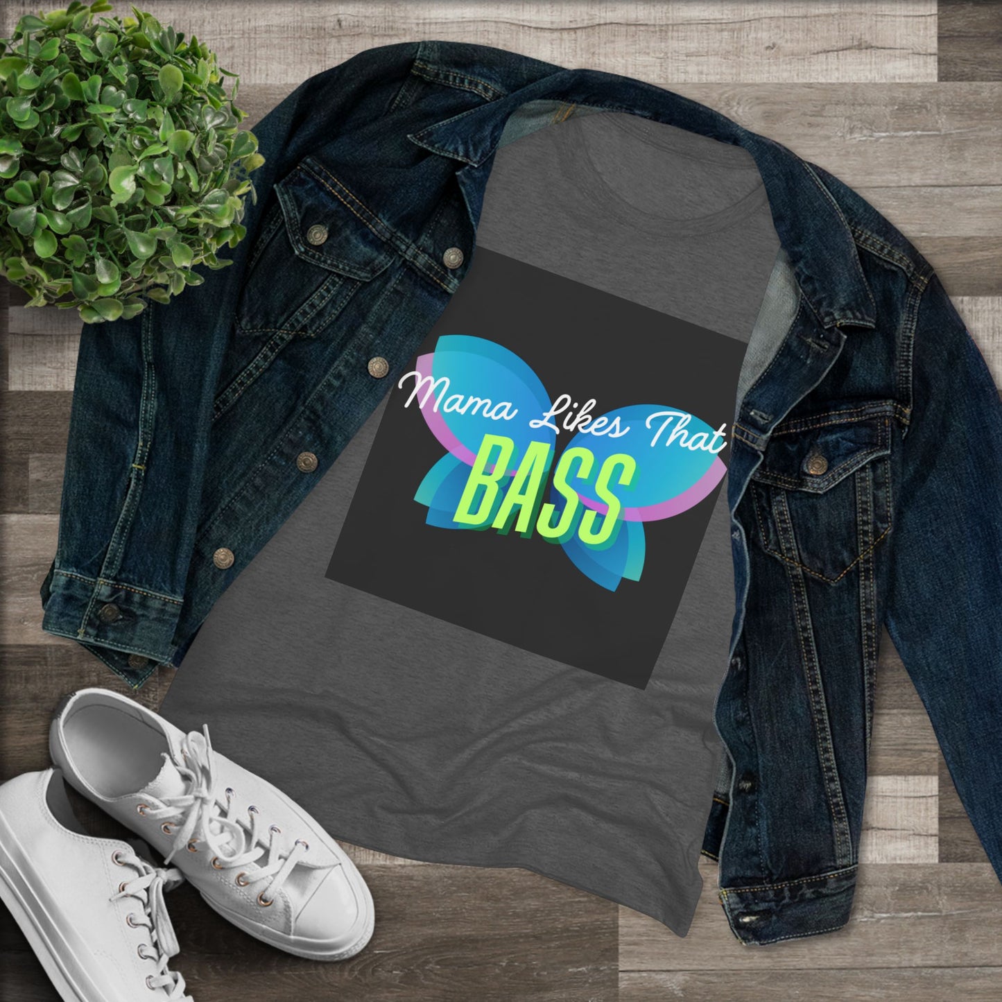 Mama Likes That Bass – Butterfly Groove Tee, Comfort Tee, Women's Tee, Mom's tee, Mother's Day, Festival attire