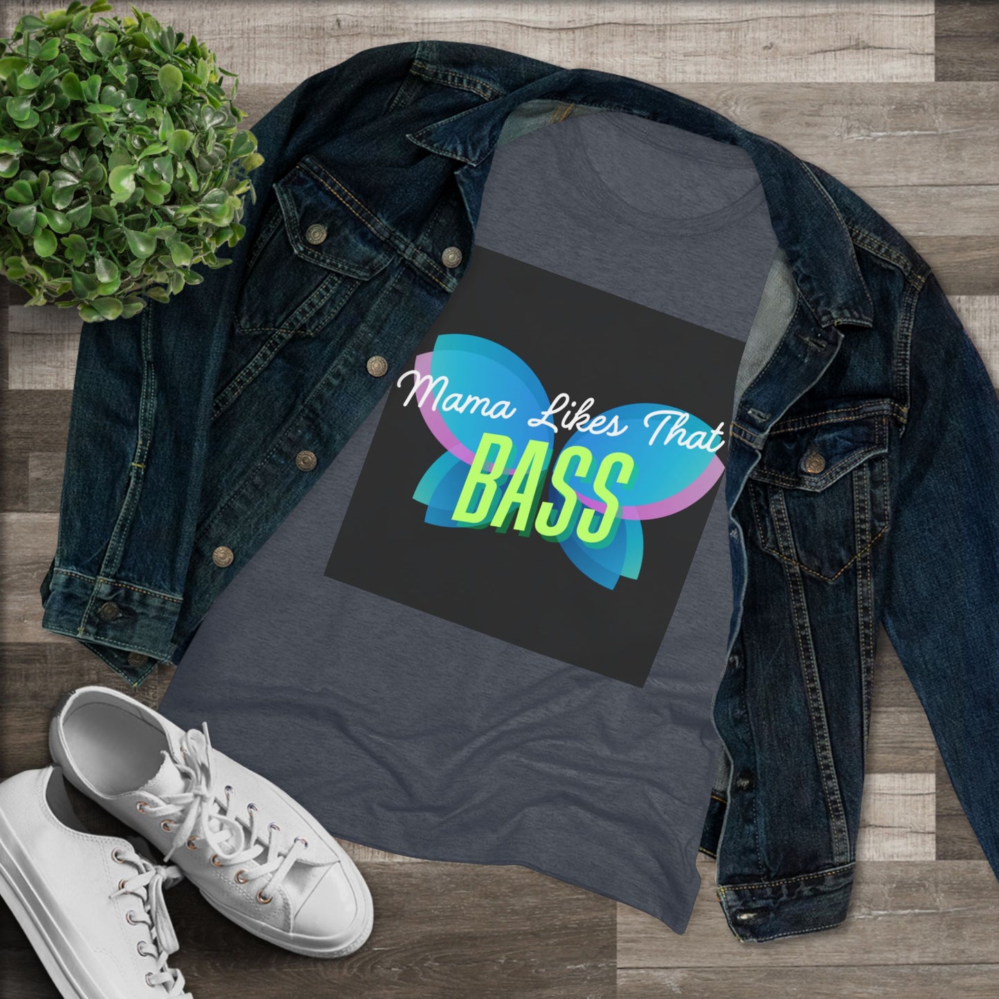 Mama Likes That Bass – Butterfly Groove Tee, Comfort Tee, Women's Tee, Mom's tee, Mother's Day, Festival attire