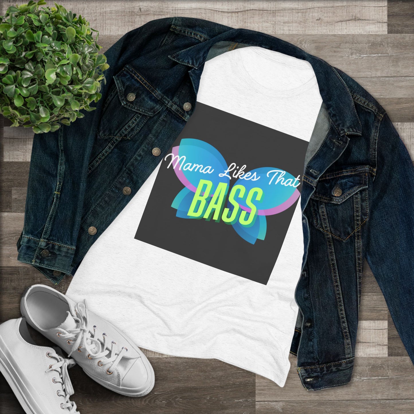 Mama Likes That Bass – Butterfly Groove Tee, Comfort Tee, Women's Tee, Mom's tee, Mother's Day, Festival attire
