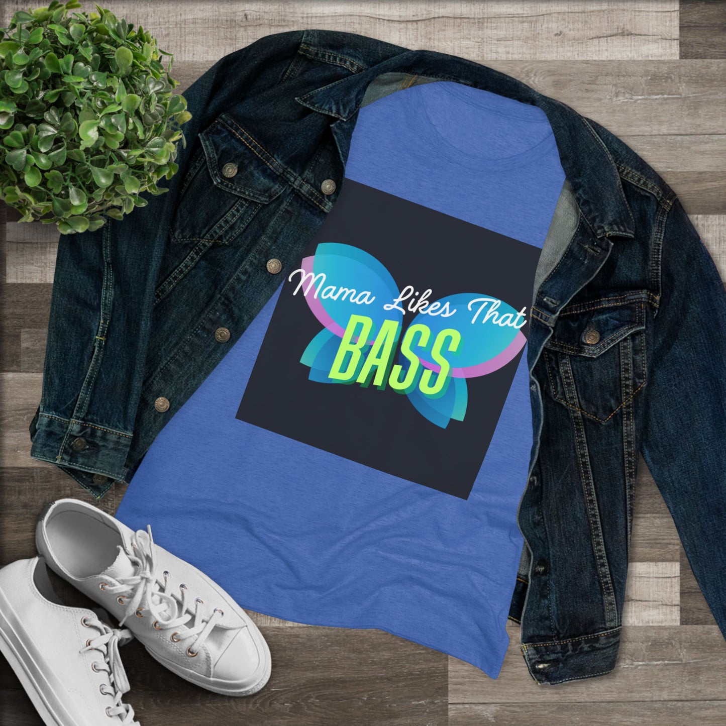 Mama Likes That Bass – Butterfly Groove Tee, Comfort Tee, Women's Tee, Mom's tee, Mother's Day, Festival attire