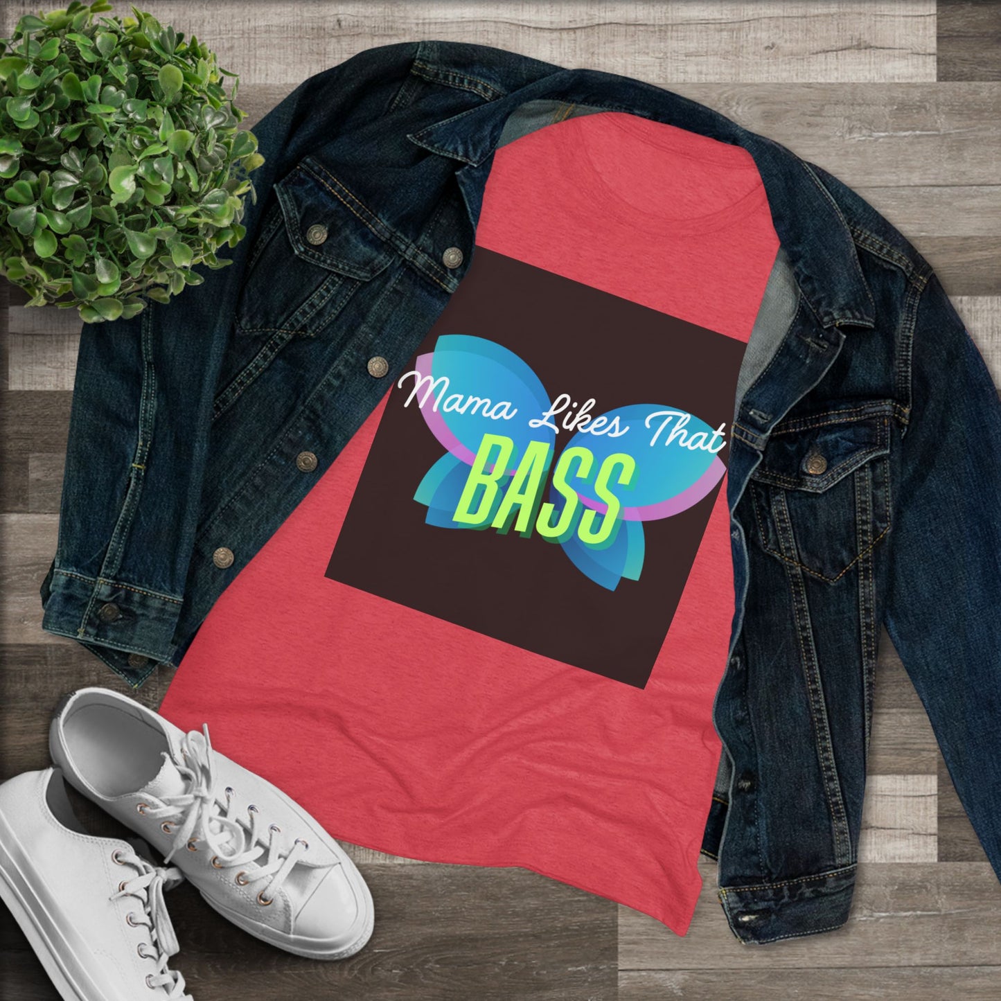 Mama Likes That Bass – Butterfly Groove Tee, Comfort Tee, Women's Tee, Mom's tee, Mother's Day, Festival attire