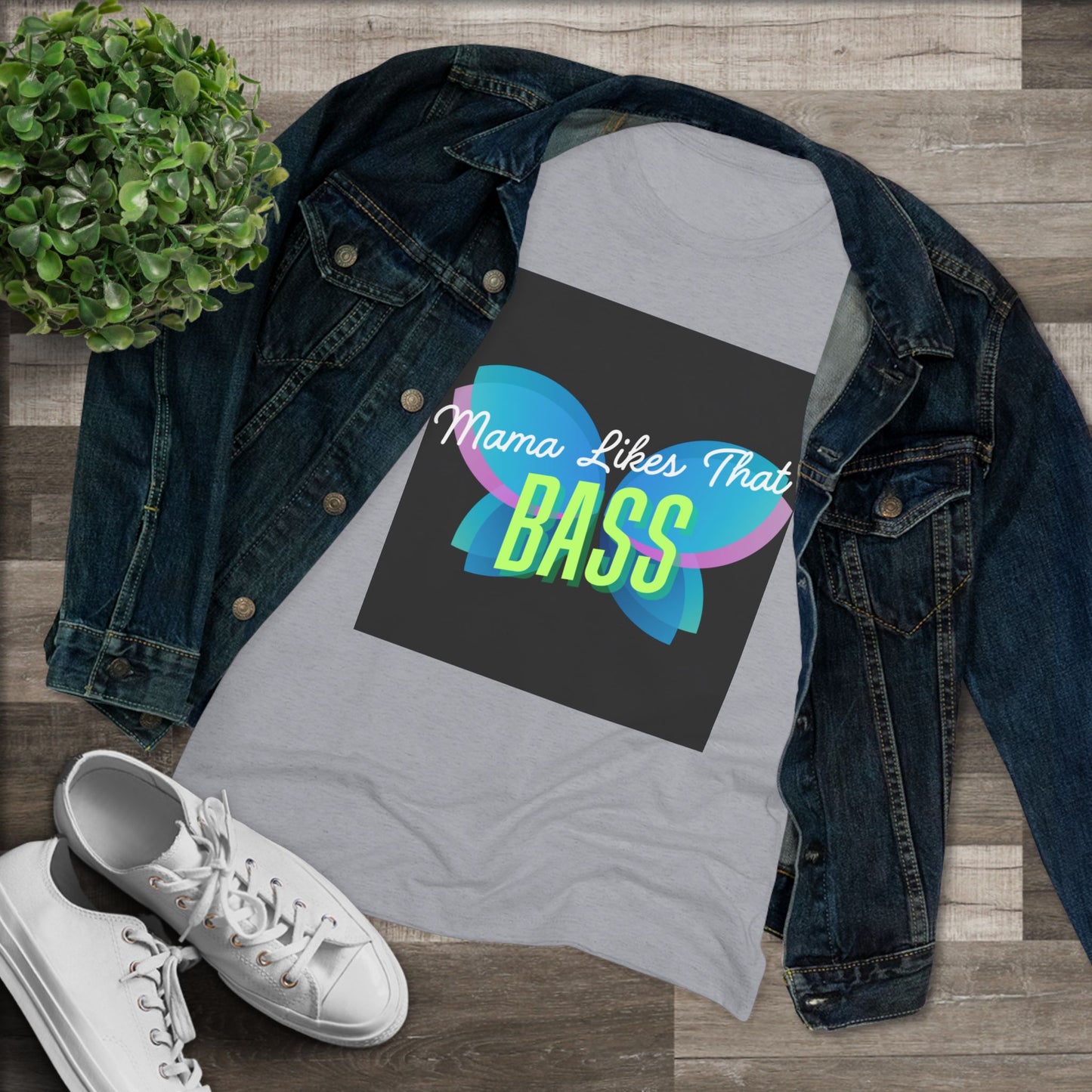Mama Likes That Bass – Butterfly Groove Tee, Comfort Tee, Women's Tee, Mom's tee, Mother's Day, Festival attire